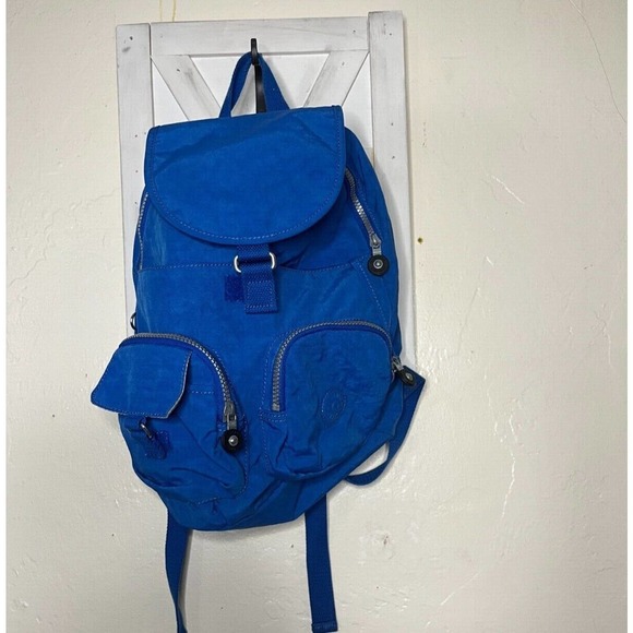 Kipling Queenie Nylon Fashion Backpack Blue